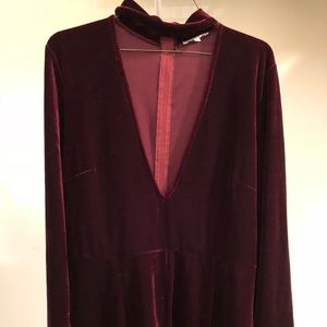 Cranberry Velvet Romper